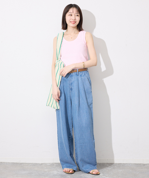 BONGUSTA(ボングスタ)の「《追加》BONGUSTA/ボングスタ naram striped トートバッグ(トートバッグ・レディース・アイボリー/パープル/パープル系その他/グリーン/キャメル・FREE)」の7枚目の写真