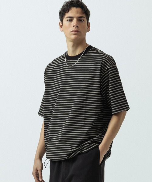 SLICK(スリック)の「【SLICK/スリック】Multi Border Drawstring T-Shirt/マルチボーダー ドローストリング Tシャツ(Tシャツ/カットソー・メンズ・ホワイト/レッド/ブラック・2/1/3)」の18枚目の写真
