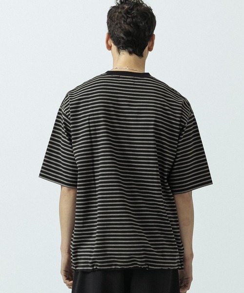 SLICK(スリック)の「【SLICK/スリック】Multi Border Drawstring T-Shirt/マルチボーダー ドローストリング Tシャツ(Tシャツ/カットソー・メンズ・ホワイト/レッド/ブラック・2/1/3)」の21枚目の写真