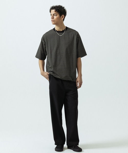 SLICK(スリック)の「【SLICK/スリック】Multi Border Drawstring T-Shirt/マルチボーダー ドローストリング Tシャツ(Tシャツ/カットソー・メンズ・ホワイト/レッド/ブラック・2/1/3)」の22枚目の写真