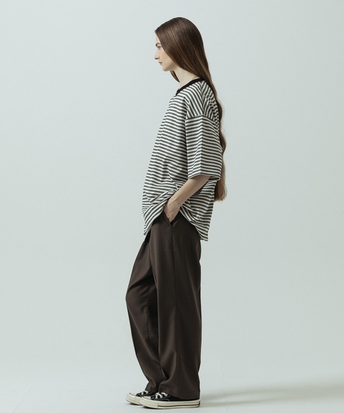 SLICK(スリック)の「【SLICK/スリック】Multi Border Drawstring T-Shirt/マルチボーダー ドローストリング Tシャツ(Tシャツ/カットソー・メンズ・ホワイト/レッド/ブラック・2/1/3)」の13枚目の写真