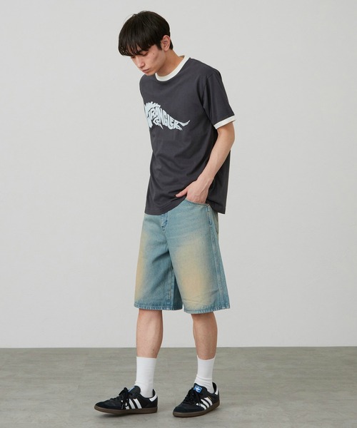 Lee(リー)の「Wranglerデニムショーツ ユニセックス/ショートパンツ(デニムパンツ・メンズ・ライトインディゴブルー/ブラック系その他・SMALL/MEDIUM/LARGE/X-LARGE/X-SMALL)」の13枚目の写真