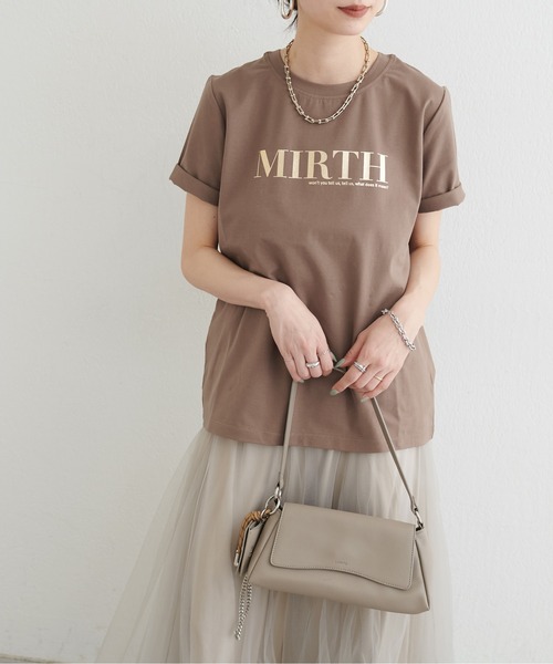 LARUTA(ラルータ)の「【LARUTA】シルケットロゴTシャツ(Tシャツ/カットソー・レディース・スミクロ/ミント/オフホワイト/ブラウン・FREE)」の18枚目の写真
