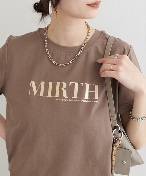LARUTA(ラルータ)の「【LARUTA】シルケットロゴTシャツ(Tシャツ/カットソー・レディース・スミクロ/ミント/オフホワイト/ブラウン・FREE)」の16枚目の写真