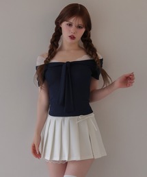 Lace colette bowtie ribbon tops/レースコレット ボウタイリボントップス