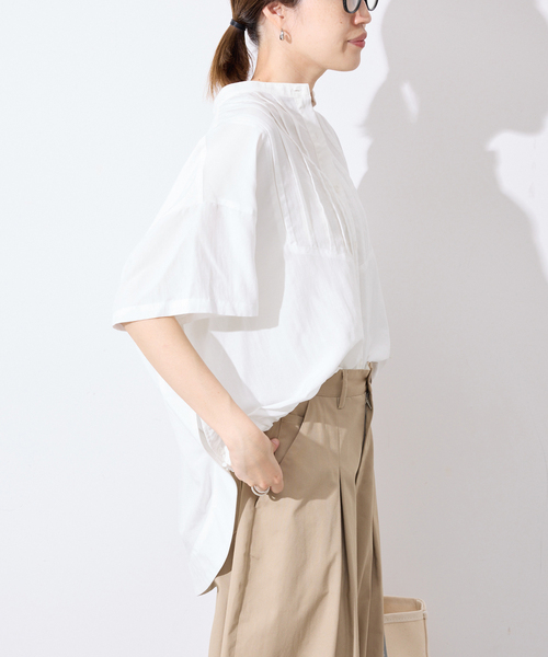 SLOBE IENA(スローブイエナ)の「《WEB・一部店舗限定》ピンタックスピンドルブラウス(シャツ/ブラウス・レディース・ブラック/アイボリー/ラベンダー・FREE)」の16枚目の写真