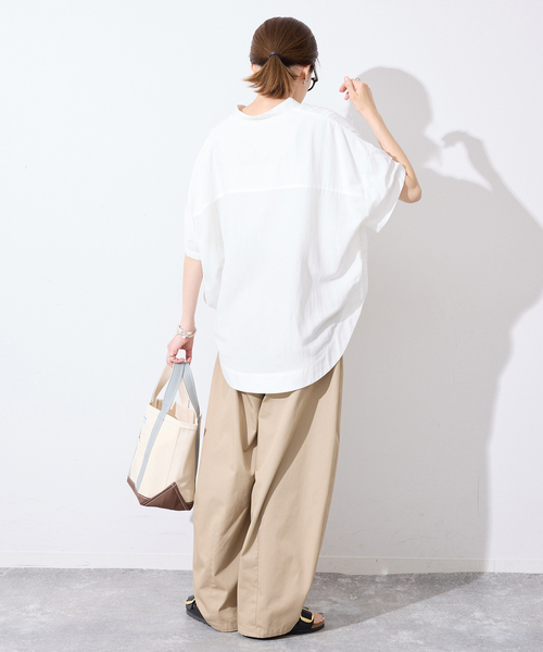 SLOBE IENA(スローブイエナ)の「《WEB・一部店舗限定》ピンタックスピンドルブラウス(シャツ/ブラウス・レディース・ブラック/アイボリー/ラベンダー・FREE)」の20枚目の写真