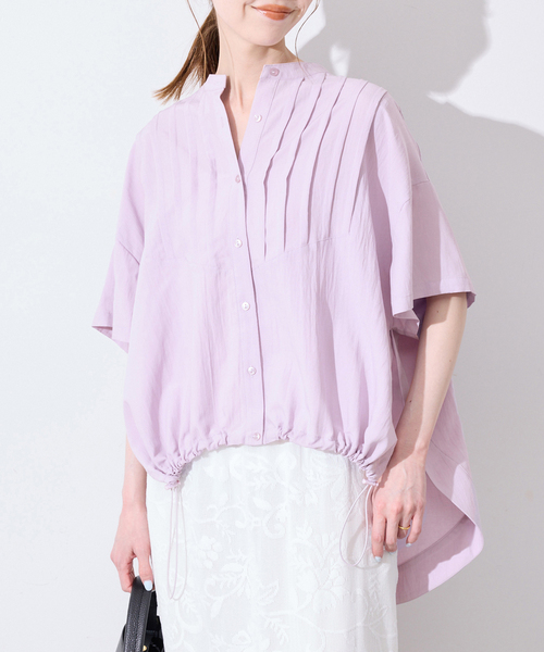 SLOBE IENA(スローブイエナ)の「《WEB・一部店舗限定》ピンタックスピンドルブラウス(シャツ/ブラウス・レディース・ブラック/アイボリー/ラベンダー・FREE)」の22枚目の写真