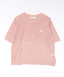 ハーフジップ」に該当するニット/セーター（ピンク/桃色系・無地
