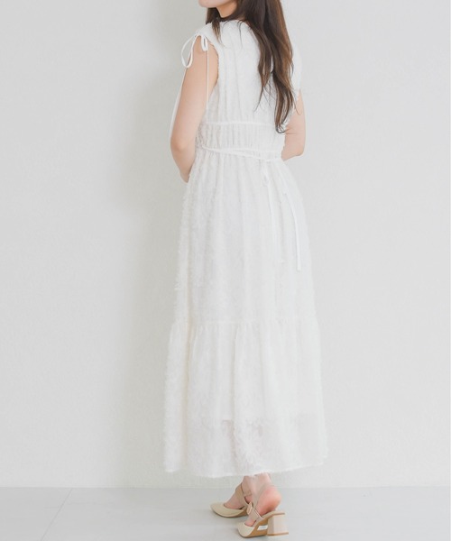 MISCH MASCH（ミッシュマッシュ）の「2026春夏新作 フリンジジャガードワンピース（ワンピース・レディース・ブラック/ホワイト・S/M）」の8枚目の写真