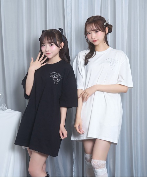 Honey Cinnamon(ハニーシナモン)の「dog charm Tシャツ(Tシャツ/カットソー・レディース・ホワイト/ブラック・FREE)」の22枚目の写真