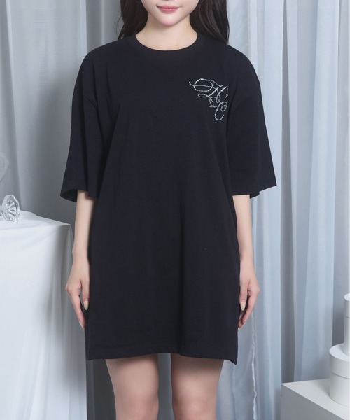 Honey Cinnamon(ハニーシナモン)の「dog charm Tシャツ(Tシャツ/カットソー・レディース・ホワイト/ブラック・FREE)」の15枚目の写真