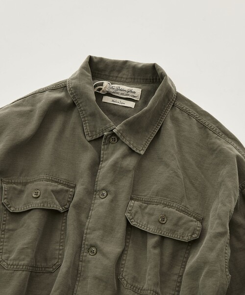 REMI RELIEF(レミレリーフ)の「【REMI RELIEF/レミレリーフ】WIDE MILITARY SHIRT(袖:スタッズ)(シャツ/ブラウス・メンズ・ダークグレー/カーキ・XL/L/M)」の9枚目の写真