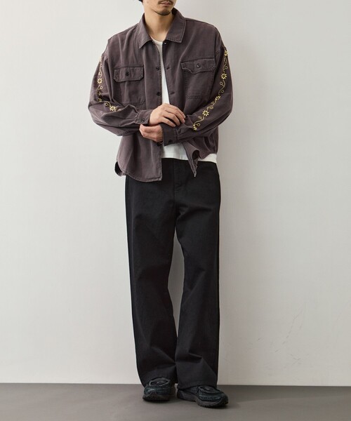 REMI RELIEF(レミレリーフ)の「【REMI RELIEF/レミレリーフ】WIDE MILITARY SHIRT(袖:スタッズ)(シャツ/ブラウス・メンズ・ダークグレー/カーキ・XL/L/M)」の16枚目の写真