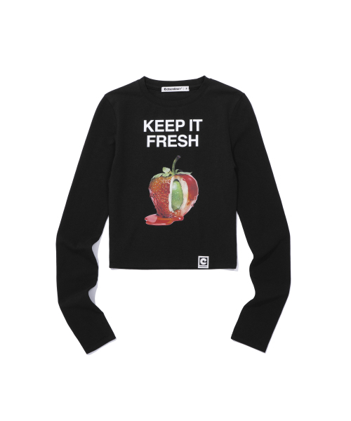 EXTRAORDINARY(エクストラオーディナリー)の「KEEP IT FRESH LONG SLEEVE BLACK(Tシャツ/カットソー・レディース・その他・F)」の2枚目の写真