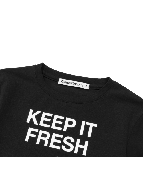 EXTRAORDINARY(エクストラオーディナリー)の「KEEP IT FRESH LONG SLEEVE BLACK(Tシャツ/カットソー・レディース・その他・F)」の4枚目の写真