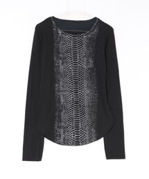 Never mind the XU | 【Never mind the XU】vintage python sheer long sleeve / 【ネバーマインド ザ エックスユー】ビンテージパイソンシアー長袖Tシャツ(Tシャツ/カットソー)