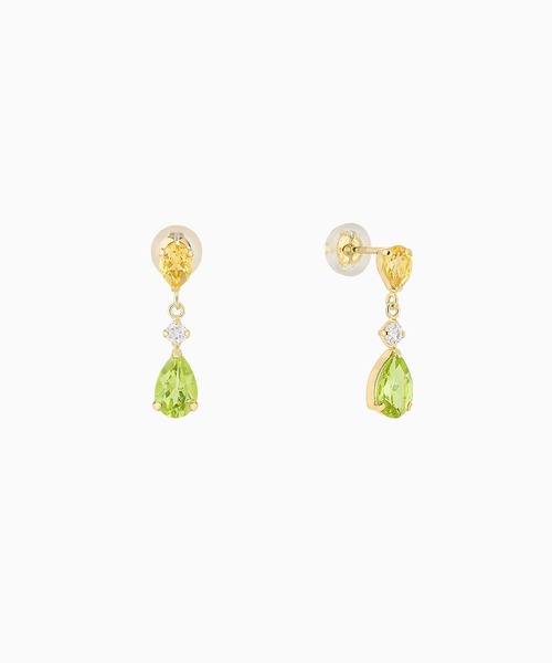 festaria bijou SOPHIA(フェスタリアビジュソフィア)の「K10YG ペリドット ピアス(ピアス(両耳用)・レディース・イエローゴールド・ONE SIZE)」の1枚目の写真