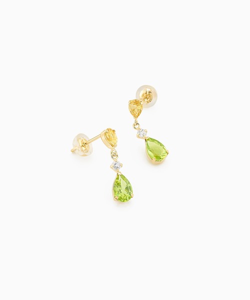 festaria bijou SOPHIA(フェスタリアビジュソフィア)の「K10YG ペリドット ピアス(ピアス(両耳用)・レディース・イエローゴールド・ONE SIZE)」の2枚目の写真