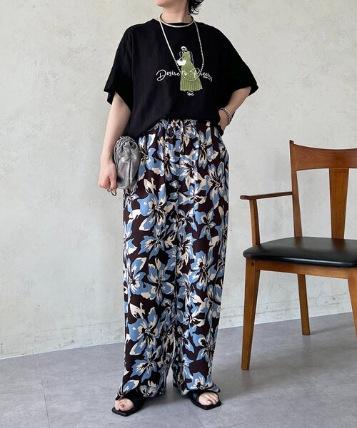 un dix cors（アンディコール）の「大花柄イージーパンツ（その他パンツ・レディース・ブルー/ブラック・FREE）」の20枚目の写真