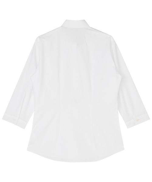 TOKYO SHIRTS(トウキョウシャツ)の「【透け防止】 形態安定ノンアイロン レギュラー 7分袖ビジネスワイシャツ(ビジネスシャツ・レディース・ホワイト・XL/L/LL/S/M)」の4枚目の写真