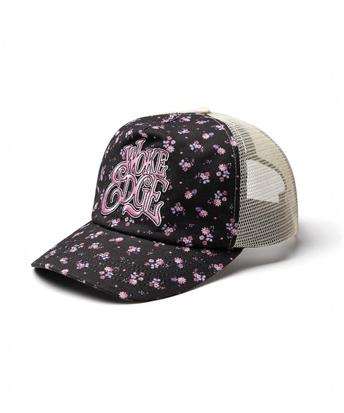 WOKE EDGE(ウォークエッジ)の「WOKE EDGE / ウォークエッジ Flower Mesh Cap(キャップ・メンズ・ピンク/ブラック・FREE)」の1枚目の写真