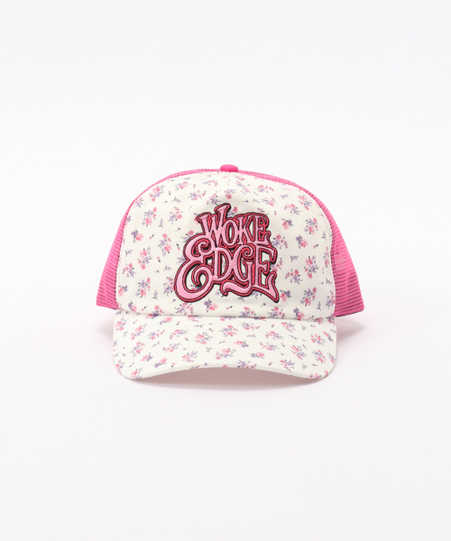 WOKE EDGE(ウォークエッジ)の「WOKE EDGE / ウォークエッジ Flower Mesh Cap(キャップ・メンズ・ピンク/ブラック・FREE)」の6枚目の写真