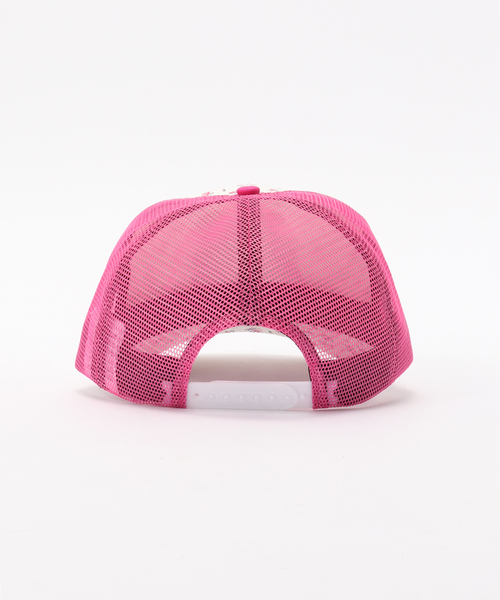 WOKE EDGE(ウォークエッジ)の「WOKE EDGE / ウォークエッジ Flower Mesh Cap(キャップ・メンズ・ピンク/ブラック・FREE)」の5枚目の写真