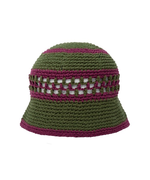 HUF（ハフ）の「DUAL MESH CROCHET HAT（ハット・メンズ・ブラック/ピンク系その他/オリーブ・O/S）」の10枚目の写真