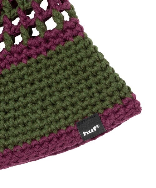 HUF（ハフ）の「DUAL MESH CROCHET HAT（ハット・メンズ・ブラック/ピンク系その他/オリーブ・O/S）」の11枚目の写真