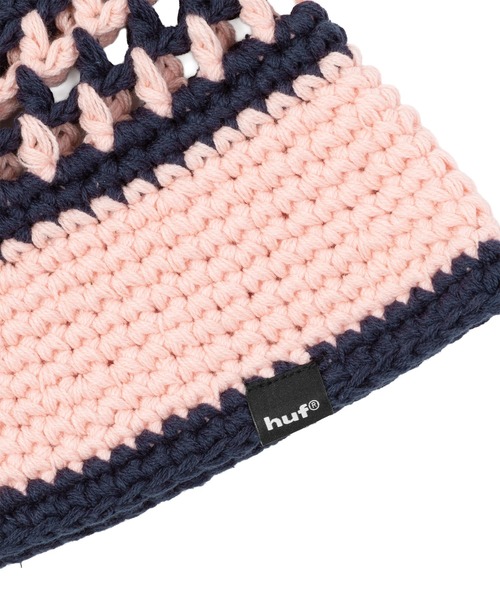 HUF（ハフ）の「DUAL MESH CROCHET HAT（ハット・メンズ・ブラック/ピンク系その他/オリーブ・O/S）」の14枚目の写真