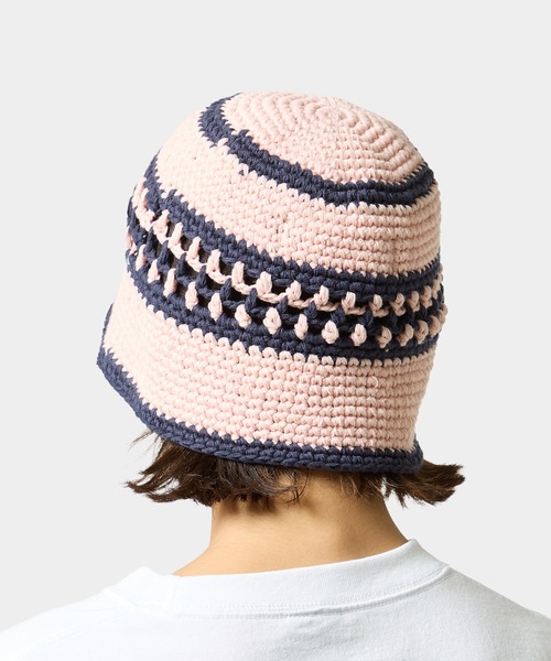 HUF（ハフ）の「DUAL MESH CROCHET HAT（ハット・メンズ・ブラック/ピンク系その他/オリーブ・O/S）」の5枚目の写真