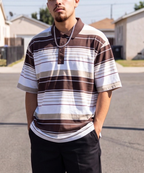 Cal Top(キャルトップ)の「【T19】【Cal Top/キャルトップ】JERSEY POLO SHIRTS(ポロシャツ・メンズ・ブラック/ブルー/レッド/グレー/グリーン/ブラウン・SMALL/MEDIUM/LARGE/X-LARGE/XX-LARGE)」の3枚目の写真