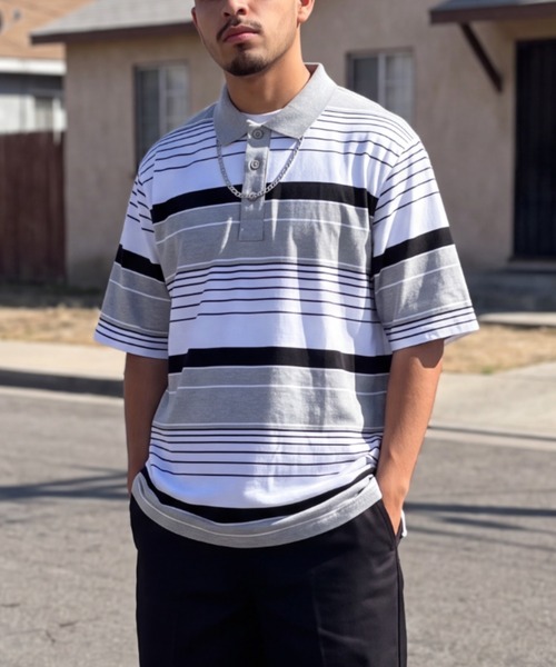 Cal Top(キャルトップ)の「【T19】【Cal Top/キャルトップ】JERSEY POLO SHIRTS(ポロシャツ・メンズ・ブラック/ブルー/レッド/グレー/グリーン/ブラウン・SMALL/MEDIUM/LARGE/X-LARGE/XX-LARGE)」の2枚目の写真