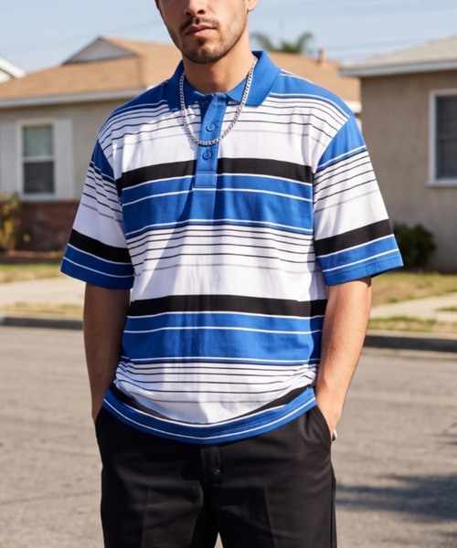 Cal Top(キャルトップ)の「【T19】【Cal Top/キャルトップ】JERSEY POLO SHIRTS(ポロシャツ・メンズ・ブラック/ブルー/レッド/グレー/グリーン/ブラウン・SMALL/MEDIUM/LARGE/X-LARGE/XX-LARGE)」の5枚目の写真