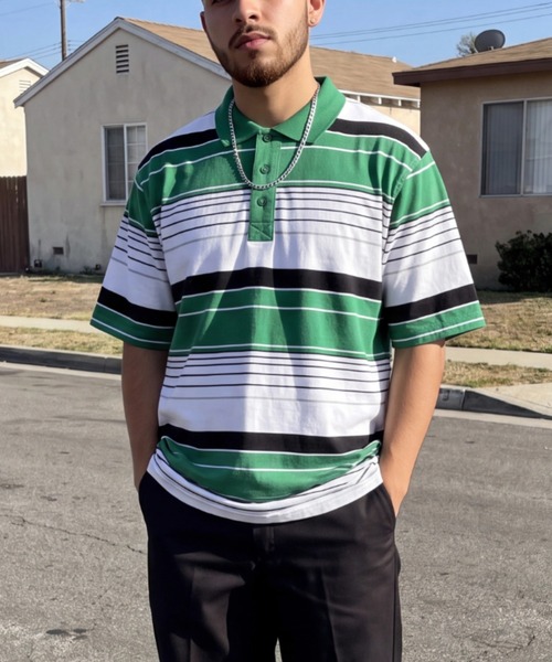 Cal Top(キャルトップ)の「【T19】【Cal Top/キャルトップ】JERSEY POLO SHIRTS(ポロシャツ・メンズ・ブラック/ブルー/レッド/グレー/グリーン/ブラウン・SMALL/MEDIUM/LARGE/X-LARGE/XX-LARGE)」の4枚目の写真
