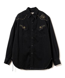 【イベント限定】【別注】REMI RELIEF / Rayon Western shirt Box Fit Black