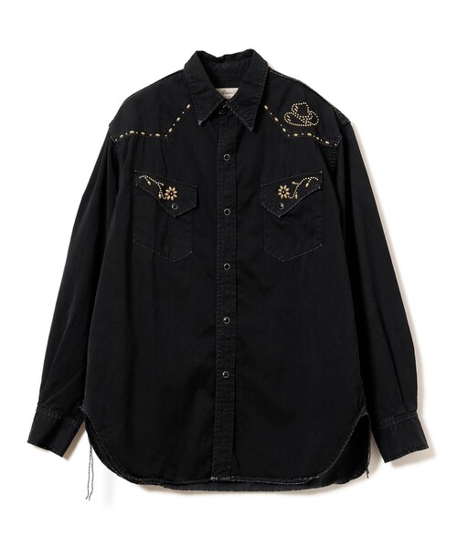 REMI RELIEF(レミレリーフ)の「【イベント限定】【別注】REMI RELIEF / Rayon Western shirt Box Fit Black(シャツ/ブラウス・メンズ・ブラック・XX-LARGE/X-LARGE/LARGE/MEDIUM/SMALL)」の1枚目の写真
