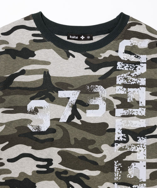 kaifai(カイファイ)の「カモワッフルロングスリーブ(チャコール)K26QB224(Tシャツ/カットソー・レディース・その他・MEDIUM/LARGE)」の4枚目の写真