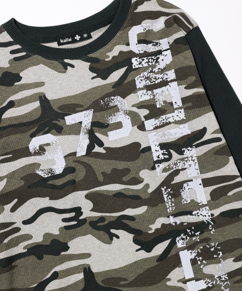 kaifai(カイファイ)の「カモワッフルロングスリーブ(チャコール)K26QB224(Tシャツ/カットソー・レディース・その他・MEDIUM/LARGE)」の3枚目の写真