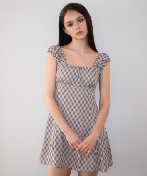 ROSEFRANTZ（ロゼフランツ）の「Puff Sleeve Romantic Mini Dress [Brown]（ワンピース・レディース・アッシュブラウン・SMALL/MEDIUM）」の5枚目の写真