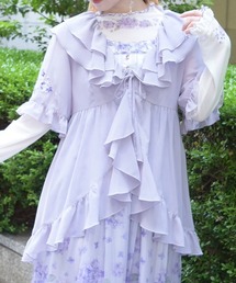 axes femme | 紫陽花刺繍フリルガウン(カーディガン/ボレロ)
