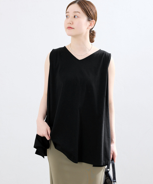IENA(イエナ)の「オーガニックコットン テントラインプルオーバー(Tシャツ/カットソー・レディース・ブラック/ブラウン/ホワイト・FREE)」の7枚目の写真