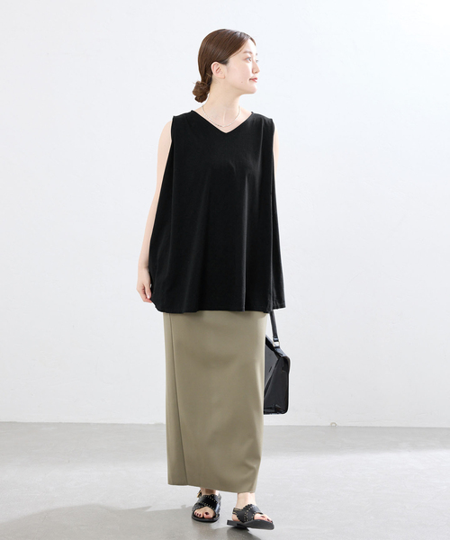 IENA(イエナ)の「オーガニックコットン テントラインプルオーバー(Tシャツ/カットソー・レディース・ブラック/ブラウン/ホワイト・FREE)」の10枚目の写真