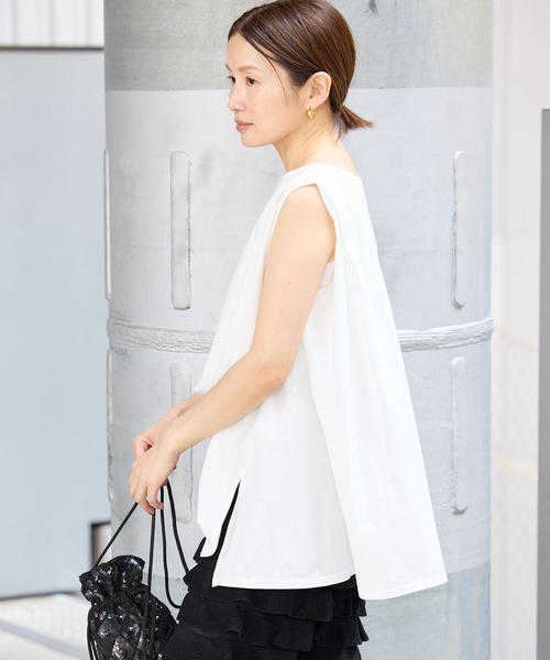 IENA(イエナ)の「オーガニックコットン テントラインプルオーバー(Tシャツ/カットソー・レディース・ブラック/ブラウン/ホワイト・FREE)」の15枚目の写真