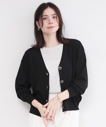 【UV／接触冷感】Vネックリラクシーニットカーディガン《洗濯機OK／抗ピル》