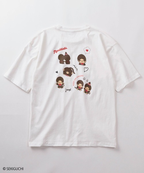 SlashDate（スラッシュデイト）の「【98】【Monchhichi/モンチッチ】フロント＆バックプリント クルーネックTシャツ/ベビチッチ/ロゴワンポイント/レディース（Tシャツ/カットソー・レディース・ホワイト系2/ブラック系2/ブラック系3/ホワイト系1/ブラック系1/ホワイト系3・FREE）」の18枚目の写真
