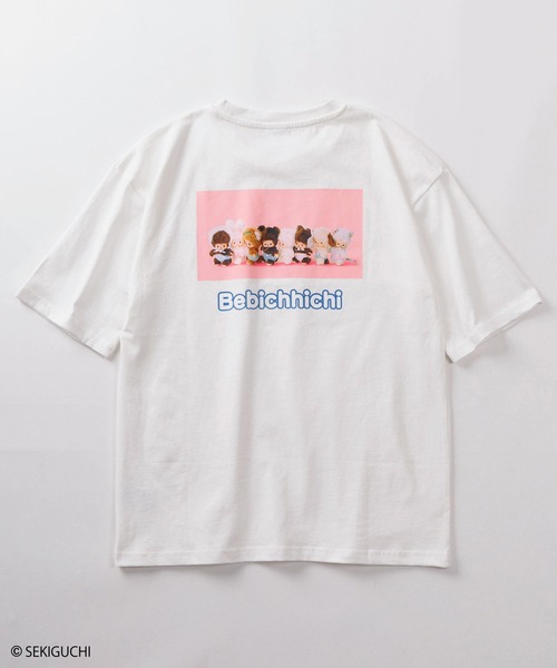 SlashDate（スラッシュデイト）の「【98】【Monchhichi/モンチッチ】フロント＆バックプリント クルーネックTシャツ/ベビチッチ/ロゴワンポイント/レディース（Tシャツ/カットソー・レディース・ホワイト系2/ブラック系2/ブラック系3/ホワイト系1/ブラック系1/ホワイト系3・FREE）」の12枚目の写真