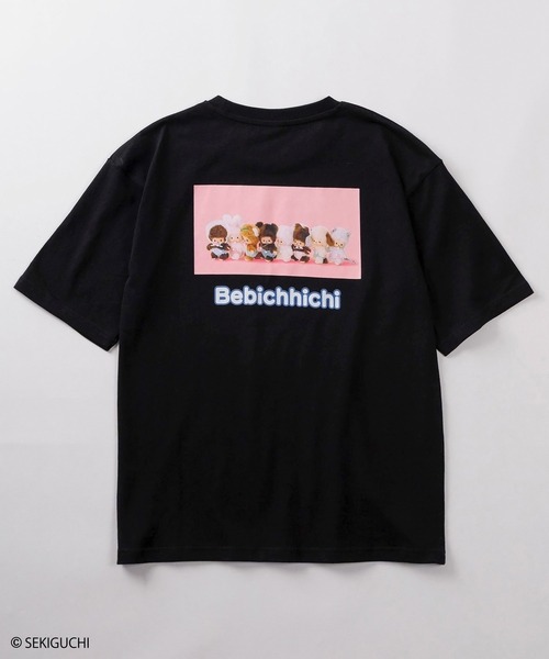 SlashDate（スラッシュデイト）の「【98】【Monchhichi/モンチッチ】フロント＆バックプリント クルーネックTシャツ/ベビチッチ/ロゴワンポイント/レディース（Tシャツ/カットソー・レディース・ホワイト系2/ブラック系2/ブラック系3/ホワイト系1/ブラック系1/ホワイト系3・FREE）」の14枚目の写真