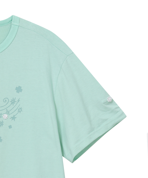 BAUF（バウフ）の「ロールアップメロディオーバーサイズTシャツ[ミント]（Tシャツ/カットソー・レディース・その他・FREE）」の15枚目の写真